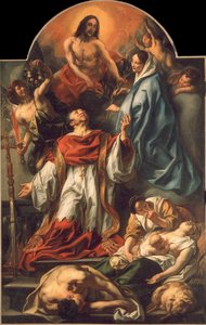 San Carlo Borromeo tra le Vittime della Peste, 1655 da Jacob Jordaens