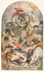 La Conversione di Saulo con Cavaliere e Stendardo, c. 1645-1647