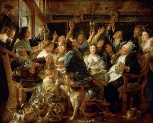 La festa del re dei fagioli da Jacob Jordaens