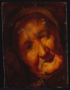 La testa di una vecchia - Uno schizzo da Jacob Jordaens