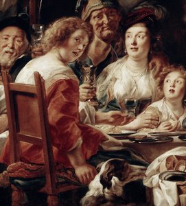 Il re beve (dettaglio) da Jacob Jordaens