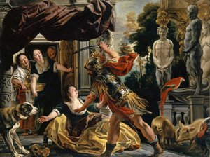Ulisse minaccia Circe, c.1630-35