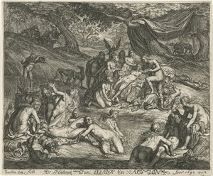 Diana scopre la gravidanza di Callisto (La storia di Diana e Atteone) da Jacob Lois