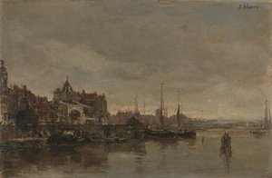 La Schreierstoren con il ponte sul Gelderse Kade ad Amsterdam da Jacob Maris