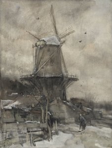 Un mulino in inverno da Jacob Maris