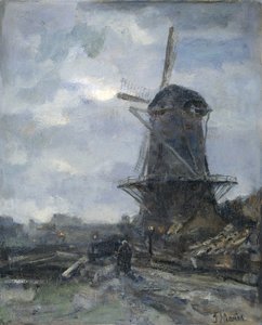 Mulino al chiaro di luna da Jacob Maris