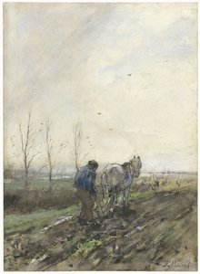 Contadino che ara