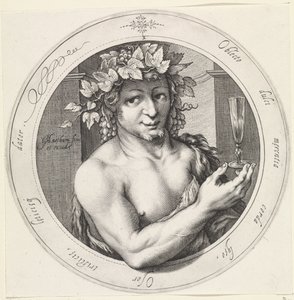 Bacco con bicchiere da Jacob Matham