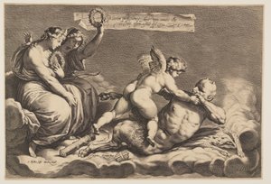 Padella per domare Cupido da Jacob Matham