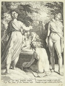 Diana scopre la gravidanza di Callisto da Jacob Matham