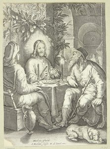 Gesù a Emmaus da Jacob Matham