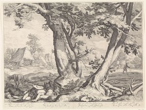 Paesaggio con la parabola del seminatore da Jacob Matham