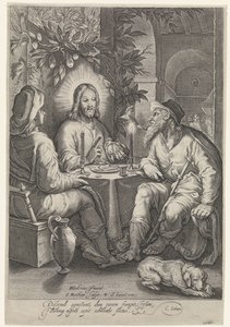 Cena in Emmaus da Jacob Matham