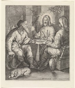 Cena in Emmaus da Jacob Matham