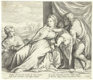 Madonna e bambino con San Giovanni Battista e Santa Caterina da Jacob Matham
