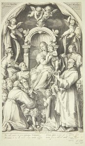 Maria e il bambino con mecenati e santi (Santa Lucia, Caterina d