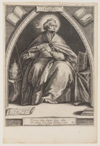 San Gregorio, da I padri della Chiesa da Jacob Matham