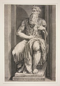 Statua di Mosè dalla tomba di Giulio II da Jacob Matham