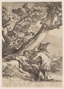 Tamar riceve un anello e un bastone da Giuda da Jacob Matham