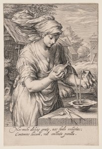 Temperanza, da Le sette virtù da Jacob Matham