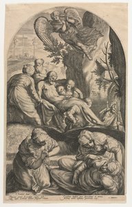I discepoli di Cristo che portano il suo corpo al sepolcro, 1594 da Jacob Matham