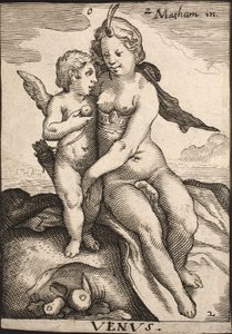 Venere e Amore da Jacob Matham