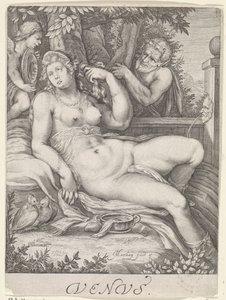 Venere spiata da un satiro (Venere) da Jacob Matham