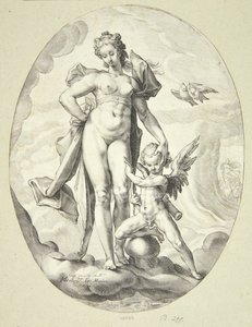 Venere e Amore da Jacob Matham