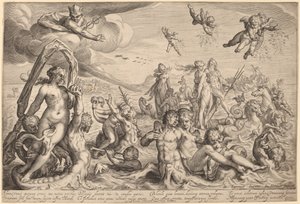 Il trionfo di Nettuno e Teti da Jacob Matham, after Bartholomaeus Spranger