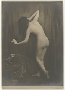 Nudo femminile in piedi presso una fonte con un principe-rana da Jacob Merkelbach