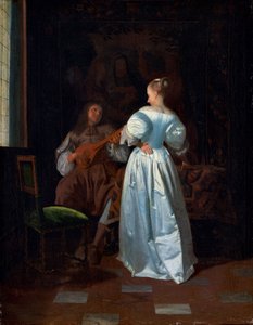 La serenata, 1669 circa (olio su tela) da Jacob Ochtervelt