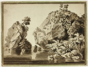 Rocce e acqua da Jacob Philipp Hackert