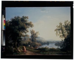 Paesaggio fluviale classico da Jacob Philippe Hackert