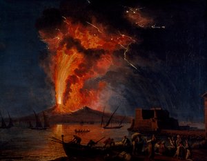 Eruzione del Vesuvio da Jacob Philippe Hackert
