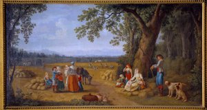 La raccolta a Carditello vicino a Caserta da Jacob Philippe Hackert