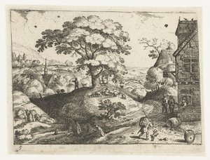 Paesaggio con viaggiatore presso una locanda da Jacob Savery (I)