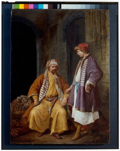 Due mercanti orientali che conversano da Jacob Toorenvliet