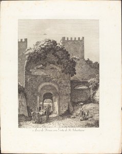 Arco di Druso, ora porta di San Sebastiano da Jacob Wilhelm Mechau