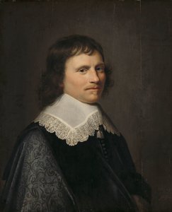 Ritratto di un uomo, ritenuto essere Salomon van Schoonhoven (1617-1653), Luogotenente di Putten da Jacob Willemsz. Delff (II)