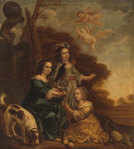 Ritratto di Geertruyt, Margriet e Anna Delff da Jacob Willemsz Delff