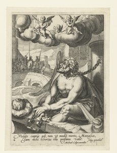 Manasse come peccatore pentito Acht berouwvolle zondaars uit het Oude en Nieuwe Testament (serie) da Jacob de Gheyn (II) (workshop of)