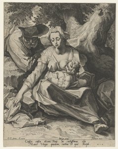Riposo durante la fuga in Egitto da Jacob de Gheyn (II)
