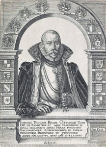 Ritratto di Tycho Brahe 1546 - 1601, pub. 1586 da Jacob de Gheyn