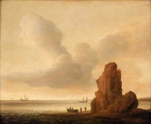 Una roccia in un mare calmo, metà-fine XVII secolo da Jacob de Gruyter