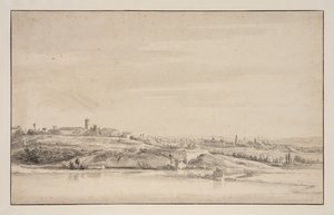 Vista vicino a Roma con il Tevere