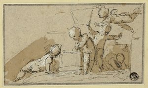 Cinque Putti al Gioco da Jacob de Wit