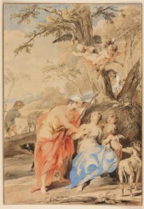 Giove e Mnemosine da Jacob de Wit