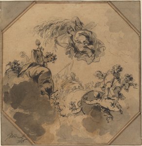 Studio per un Soffitto: Allegoria del Raccolto con Dioniso e Cerere