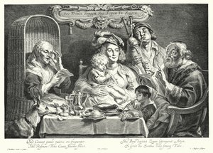 Il concerto di famiglia da Jacob the Elder (after) Jordaens