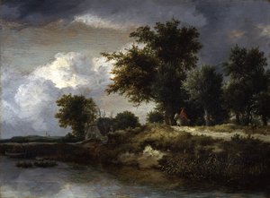 Una sponda boscosa del fiume da Jacob van Ruisdael